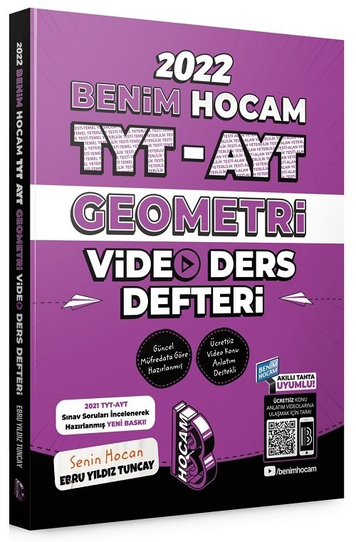 SÜPER FİYAT - Benim Hocam 2022 YKS TYT AYT Geometri Video Ders Defteri - Ebru Yıldız Tuncay Benim Hocam Yayınları