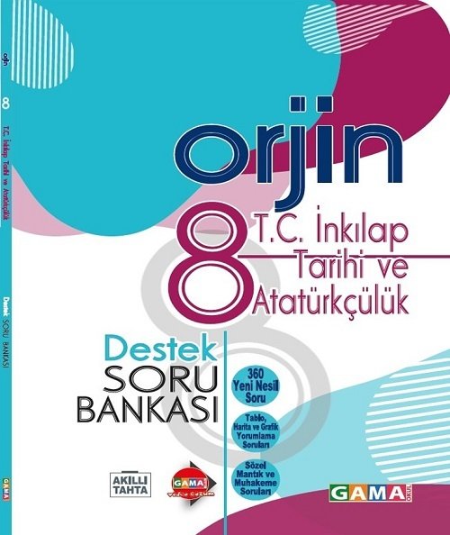 Gama 8. Sınıf TC İnkılap Tarihi ve Atatürkçülük Orjin Destek Soru Bankası Gama Yayınları