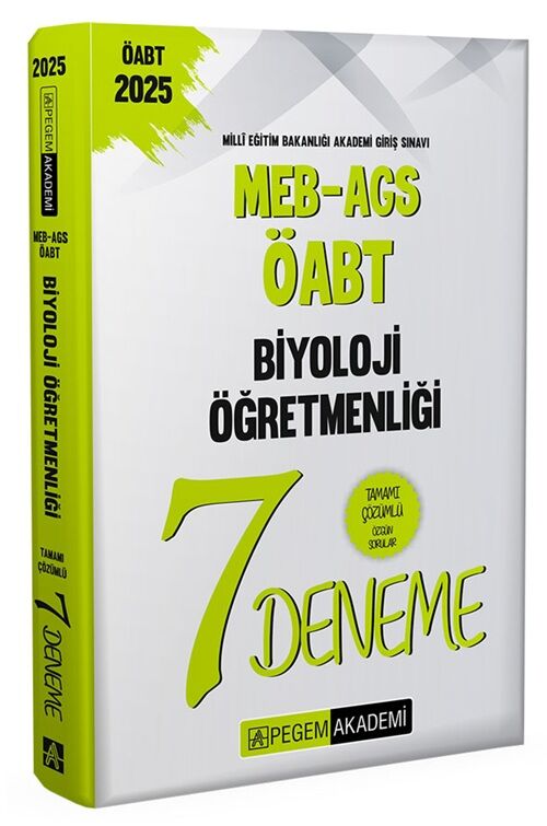 Pegem 2025 ÖABT MEB-AGS Biyoloji Öğretmenliği 7 Deneme Çözümlü Pegem Akademi Yayınları