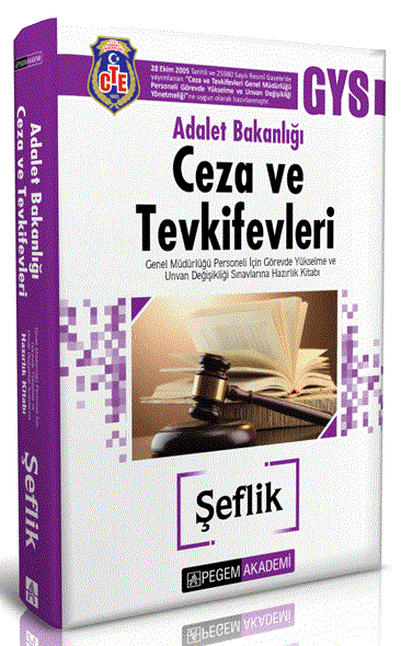 Pegem 2018 GYS Ceza ve Tevkifevleri ŞEFLİK Hazırlık Kitabı Pegem Akademi Yayınları