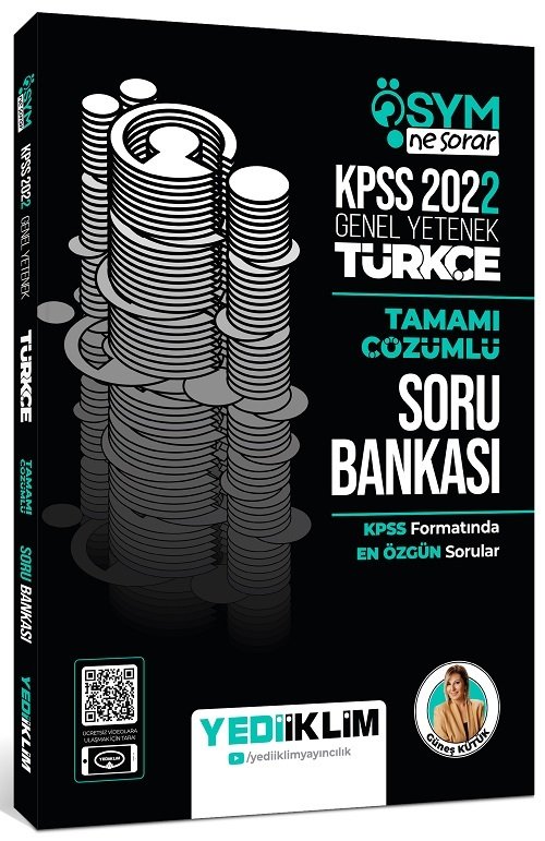 Yediiklim 2022 KPSS Türkçe ÖSYM Ne Sorar Soru Bankası Çözümlü - Güneş Kütük Yediiklim Yayınları