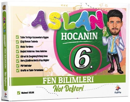 Dizgi Kitap 6. Sınıf Fen Bilimleri Aslan Hocanın Not Defteri - Mahmut Aslan Dizgi Kitap