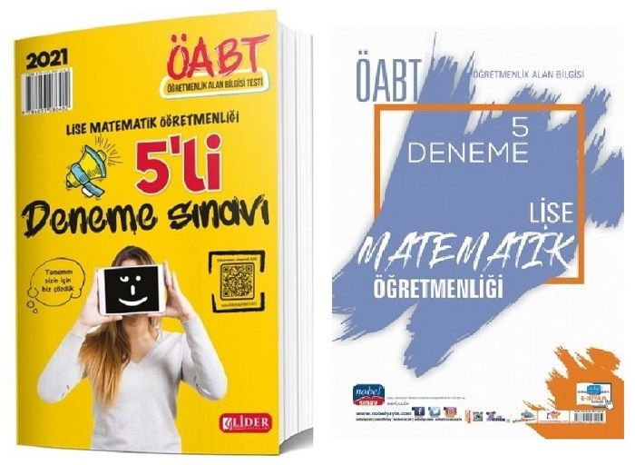 SÜPER FİYAT - Lider + Nobel ÖABT Lise Matematik 5+5 Deneme 2 li Set Lider + Nobel Sınav Yayınları