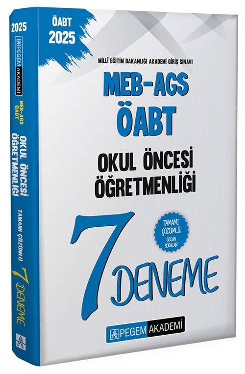 Pegem 2025 ÖABT MEB-AGS Okul Öncesi Öğretmenliği 7 Deneme Çözümlü Pegem Akademi Yayınları