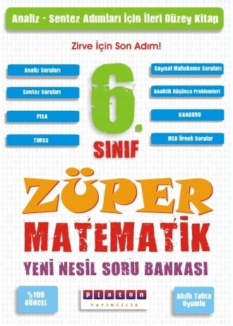 Platon 6. Sınıf Matematik Züper Soru Bankası Platon Yayınları