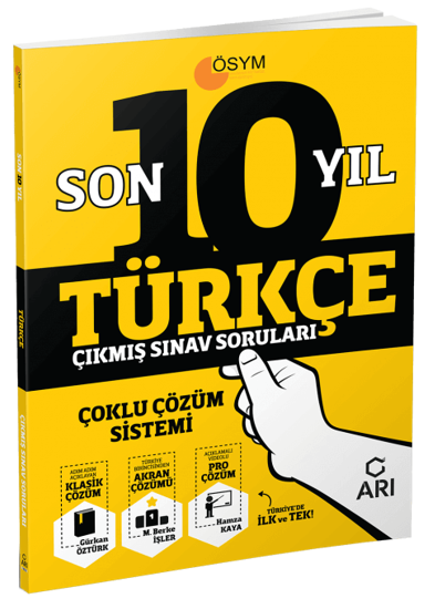 Arı Yayınları YKS TYT AYT Türkçe Son 10 Yıl Çıkmış Sınav Soruları Arı Yayınları