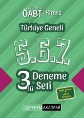 Pegem 2019 ÖABT Kimya Öğretmenliği Türkiye Geneli 3 Deneme (5.6.7) Pegem Akademi Yayınları