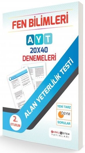 SÜPER FİYAT - Farklı Sistem YKS AYT Fen Bilimleri 20x40 Denemeleri Farklı Sistem Yayınları