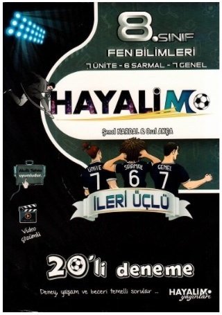 Hayalimo 8. Sınıf Fen Bilimleri İleri Üçlü 20 li Deneme Hayalimo Yayınları