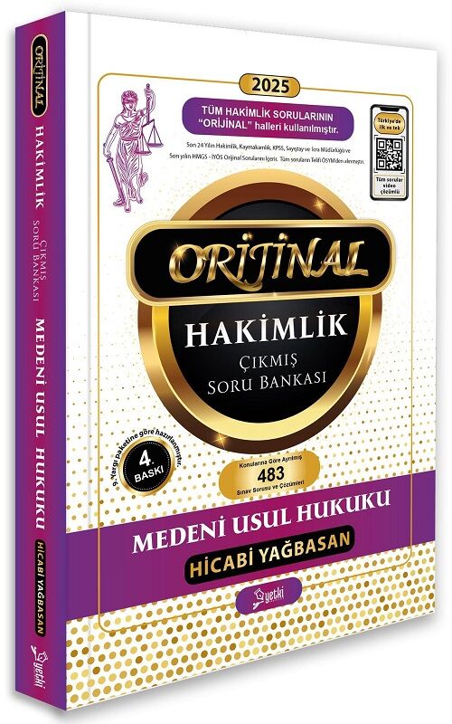 Yetki 2025 Hakimlik Kaymakamlık KPSS İcra Müdürlüğü Medeni Usul Hukuku ORİJİNAL Çıkmış Soru Bankası Çözümlü 4. Baskı - Hicabi Ören Yetki Yayıncılık