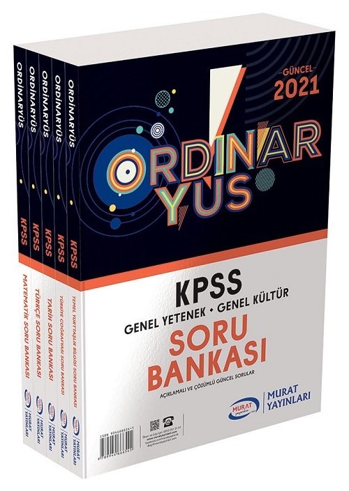 SÜPER FİYAT - Murat 2021 KPSS Genel Yetenek Genel Kültür Ordinaryüs Soru Bankası Modüler Set Çözümlü Murat Yayınları