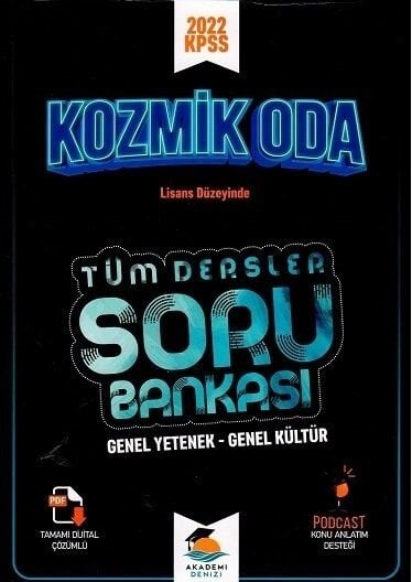 Akademi Denizi 2022 KPSS Genel Yetenek Genel Kültür Kozmik Oda Soru Bankası Dijital Çözümlü Akademi Denizi