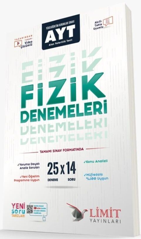 Limit YKS AYT Fizik 25x14 Denemeleri Limit Yayınları