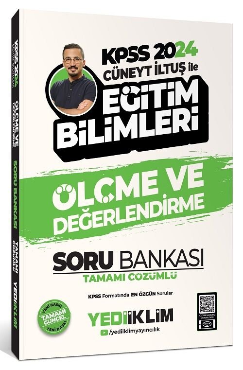 SÜPER FİYAT - Yediiklim 2024 KPSS Eğitim Bilimleri Ölçme ve Değerlendirme Soru Bankası Çözümlü - Cüneyt İltuş Yediiklim Yayınları