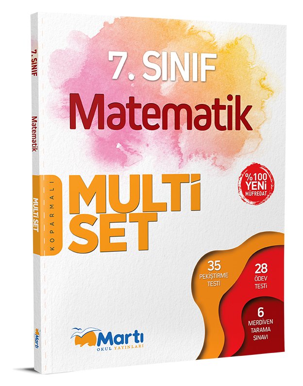 SÜPER FİYAT - Martı Okul 7. Sınıf Matematik Multi Set Soru Bankası Martı Okul Yayınları