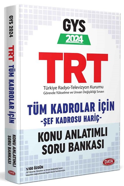 Data 2024 GYS TRT Tüm Kadrolar İçin Konu Anlatımlı Soru Bankası Görevde Yükselme Data Yayınları