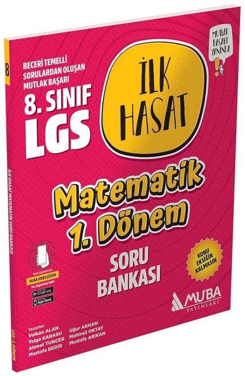 Muba 8. Sınıf LGS Matematik 1. Dönem İlk Hasat Soru Bankası Muba Yayınları