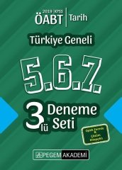 Pegem 2019 ÖABT Tarih Öğretmenliği Türkiye Geneli 3 Deneme (5.6.7) Pegem Akademi Yayınları