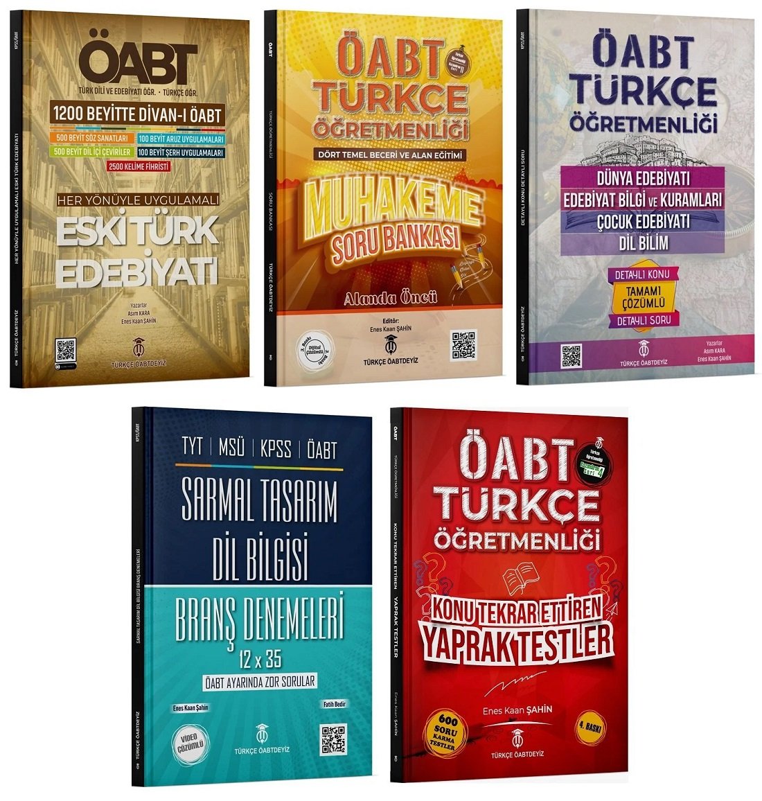 Türkçe ÖABTDEYİZ ÖABT Türkçe Öğretmenliği Soru Bankası + Deneme + Yaprak Test 5 li Set - Enes Kaan Şahin Türkçe ÖABTDEYİZ