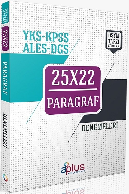 A Plus YKS KPSS ALES DGS Paragraf 25x22 Denemeleri A Plus Yayınları