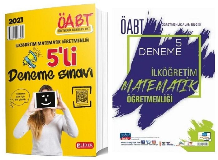 SÜPER FİYAT - Lider + Nobel ÖABT İlköğretim Matematik 5+5 Deneme 2 li Set Lider + Nobel Sınav Yayınları