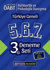 Pegem 2019 ÖABT Rehberlik ve Psikolojik Danışma Türkiye Geneli 3 Deneme (5.6.7) Pegem Akademi Yayınları