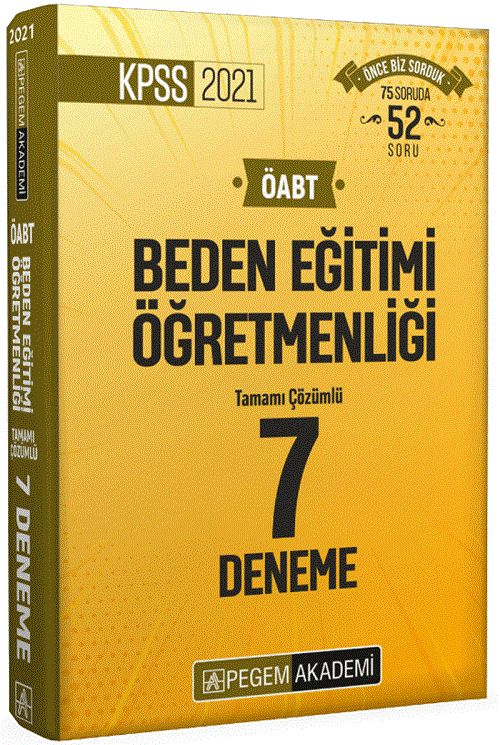 Pegem 2021 ÖABT Beden Eğitimi Öğretmenliği 7 Deneme Çözümlü Pegem Akademi Yayınları