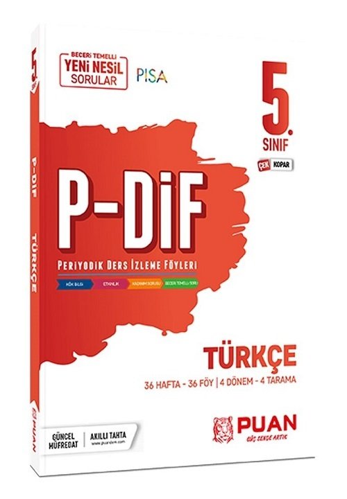 Puan 5. Sınıf Türkçe PDİF Konu Anlatım Föyleri Puan Yayınları