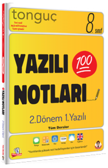 Tonguç 8. Sınıf Tüm Dersler 2. Dönem 1. Yazılı Notları Tonguç Akademi