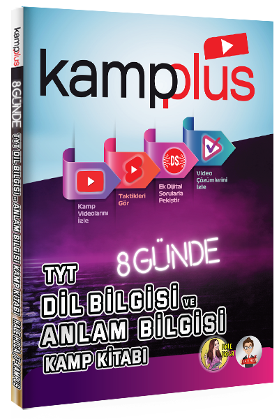 Kampplus YKS TYT Dil Bilgisi ve Anlam Bilgisi Kampplus 8 Günde Kamp Kitabı Kampplus