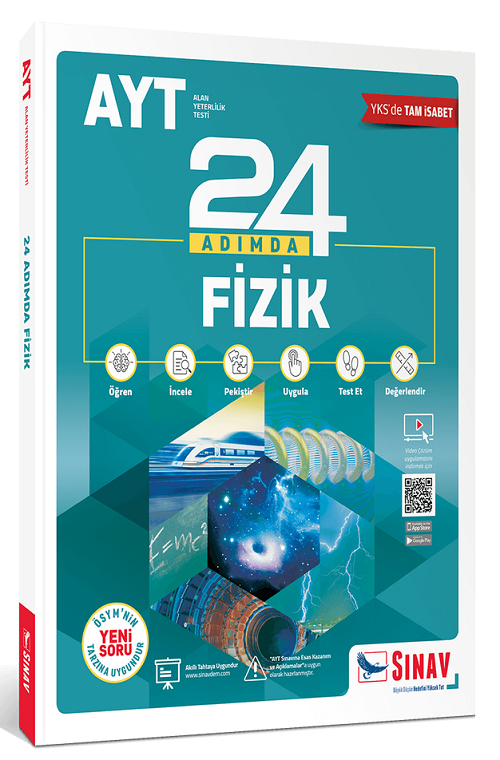 Sınav YKS AYT Fizik 24 Adımda Konu Anlatımlı Soru Bankası Sınav Yayınları