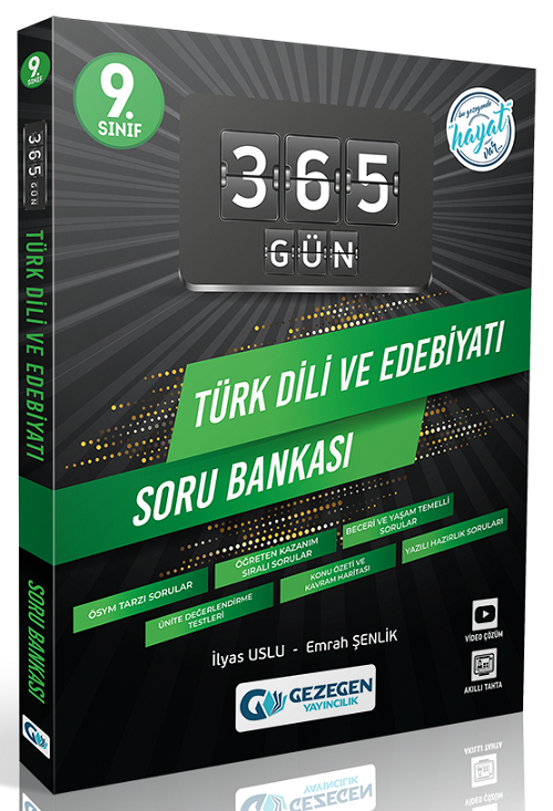 Gezegen 9. Sınıf Türk Dili Ve Edebiyatı 365 Gün Soru Bankası Gezegen Yayınları