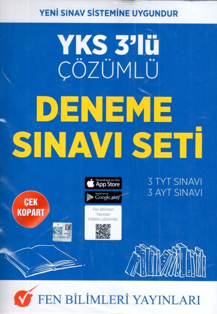 Fen Bilimleri YKS  Deneme Sınavı Seti 3 lü Çözümlü Fen Bilimleri Yayıncılık