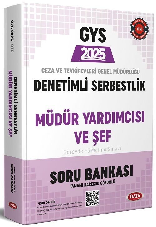 Data 2025 GYS Ceza ve Tevkifevleri Denetimli Serbestlik Müdür Yardımcısı ve Şef Soru Bankası Çözümlü Görevde Yükselme Data Yayınları