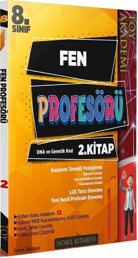 Toy Akademi 8. Sınıf Fen Profesörü 2. Kitap DNA ve Genetik Kod Toy Akademi Yayınları