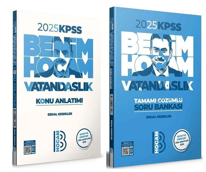 Benim Hocam 2025 KPSS Vatandaşlık Konu Anlatımı + Soru Bankası 2 li Set - Erdal Kesekler Benim Hocam Yayınları