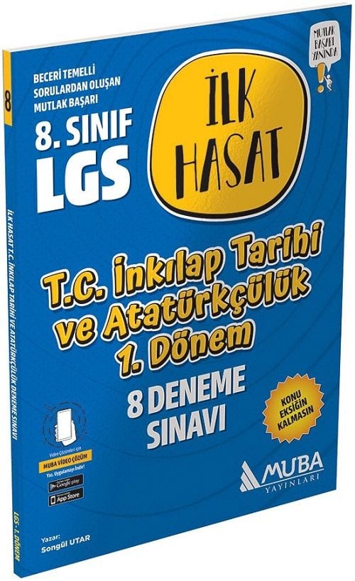 Muba 8. Sınıf LGS TC İnkılap Tarihi ve Atatürkçülük 1. Dönem İlk Hasat 10 Deneme Muba Yayınları