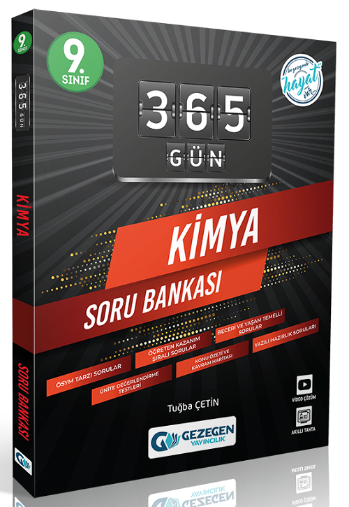 Gezegen 9. Sınıf Kimya 365 Gün Soru Bankası Gezegen Yayınları