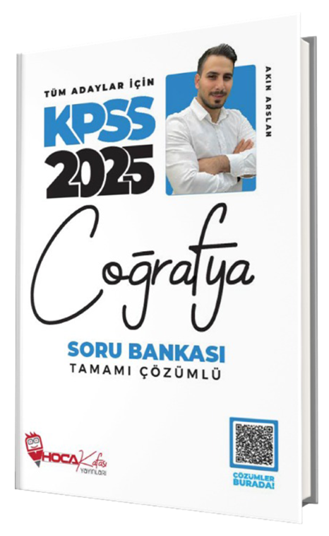 Hoca Kafası 2025 KPSS Coğrafya Soru Bankası Çözümlü - Akın Arslan Hoca Kafası Yayınları