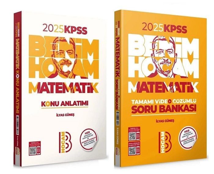 Benim Hocam 2025 KPSS Matematik Konu Anlatımı + Soru Bankası 2 li Set - İlyas Güneş Benim Hocam Yayınları