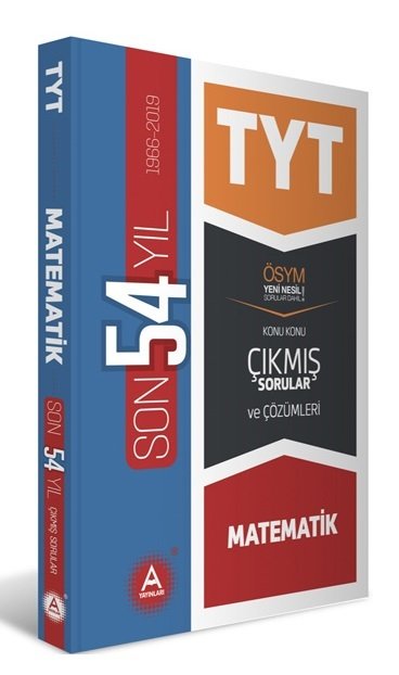 SÜPER FİYAT - A Yayınları YKS TYT Matematik Son 54 Yıl Çıkmış Sorular ve Çözümleri A Yayınları