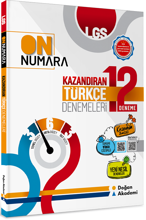 Doğan Akademi 8. Sınıf LGS Türkçe On Numara Kazandıran 12 Deneme Doğan Akademi