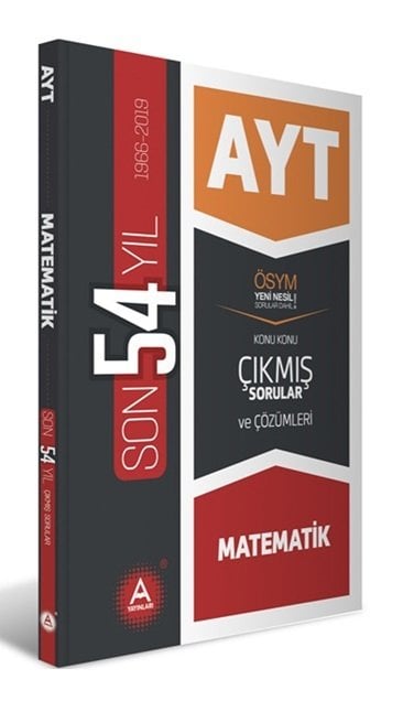 SÜPER FİYAT - A Yayınları YKS AYT Matematik Son 54 Yıl Çıkmış Sorular ve Çözümleri A Yayınları