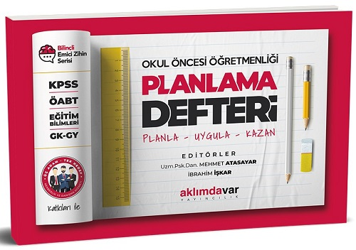 SÜPER FİYAT - Aklımdavar ÖABT Okul Öncesi Öğretmenliği Planlama Defteri - İbrahim İşkar Aklımdavar Yayıncılık