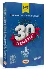 Yediiklim 2018 KPSS Anayasa ve Güncel Bilgiler Efsane 30 Deneme Çözümlü Yediiklim Yayınları