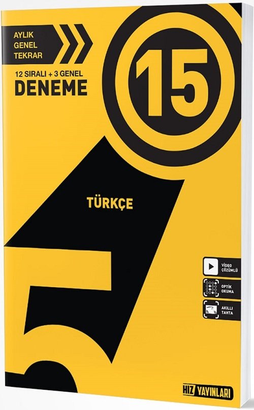 Hız Yayınları 5. Sınıf Türkçe 15 Deneme Hız Yayınları