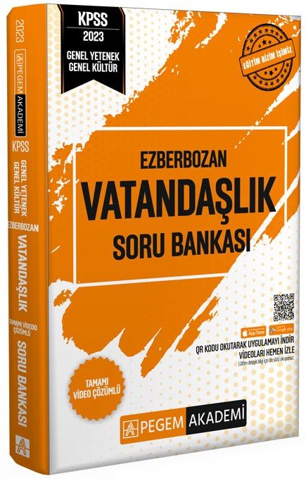 SÜPER FİYAT - Pegem 2023 KPSS Vatandaşlık Ezberbozan Soru Bankası Video Çözümlü Pegem Akademi Yayınları