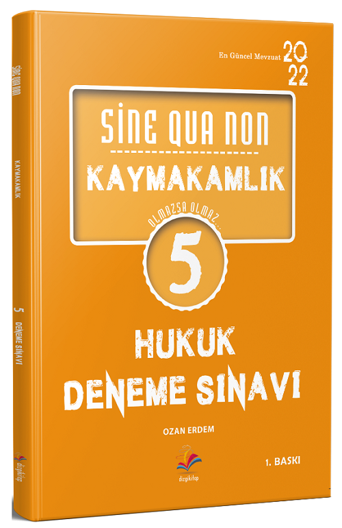 Dizgi Kitap Kaymakamlık Hukuk SİNE QUA NON 5 Deneme Dizgi Kitap Yayınları