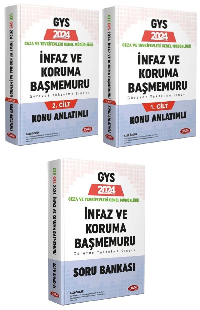 Data 2024 GYS Ceza ve Tevkifevleri İnfaz ve Koruma Başmemuru Konu+Soru 2 li Set Görevde Yükselme Data Yayınları