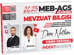 İndeks Akademi 2025 MEB-AGS Akademisi Mevzuat Bilgisi Video Ders Notları - Emrah Vahap Özkaraca, Zeynep Salman İçli İndeks Akademi Yayıncılık